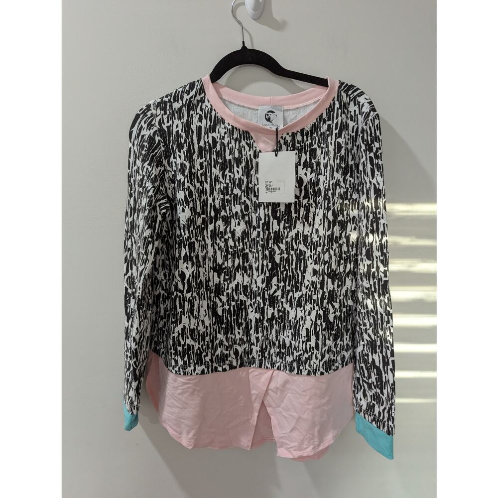 Lobo Mau Women's Black White Crewneck Sweatshirt NWT